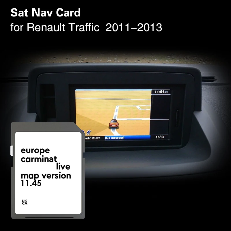Carminat Live 11.45 Europe for Renault Traffic 2011 2012 2013 Map Coverage Denmark Poland Serbia SD Navigation Map Card