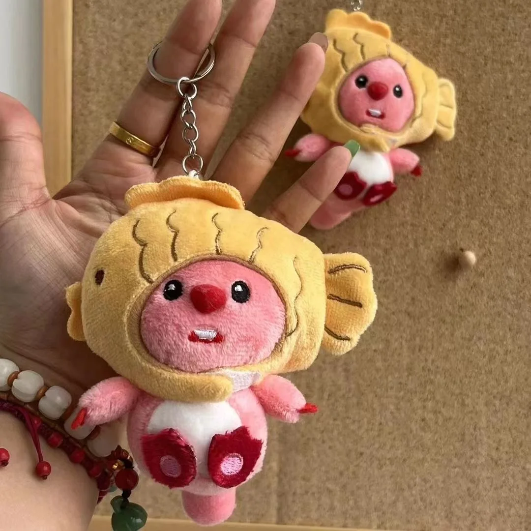 Cute Little Beaver Loopy Doll Pendant Taiyaki Super Soft Kawaii Ruby Korean Ins Style Doll Birthday Holiday Gift for Girls