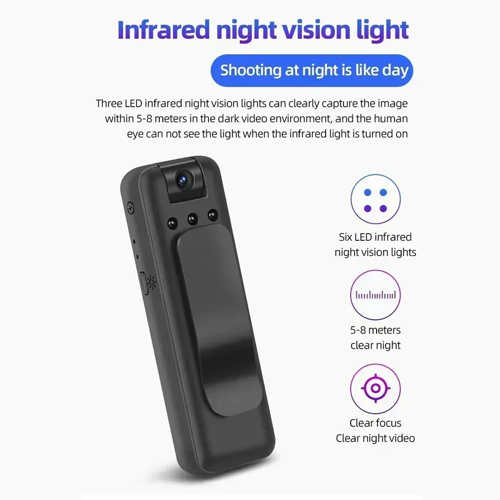 HD 1080P Mini Camera WIFI Infrarood Kleine Body Camera Draagbare Draadloze Camera Home Security