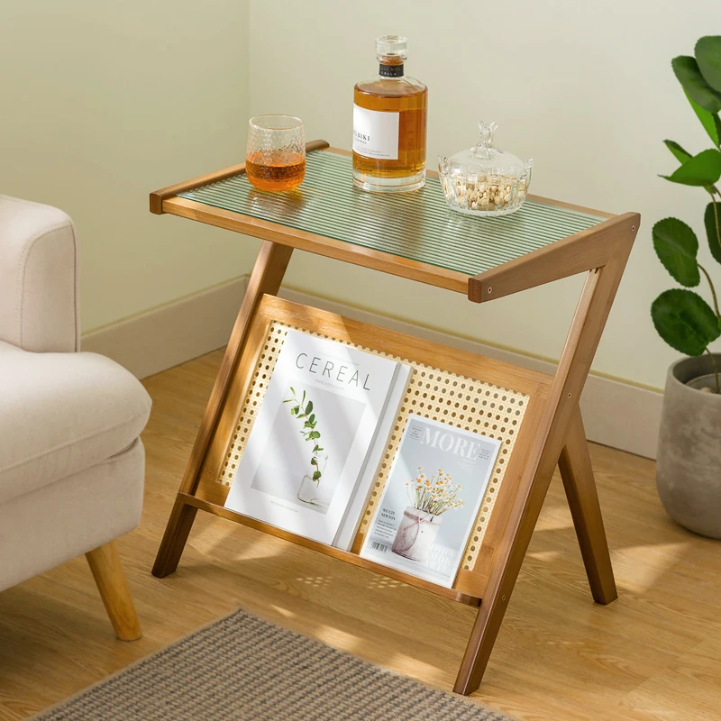 Side Table Small Coffee Table Bedside Table Sofa Side Table Changhong Glass Tea Table Rental Room Creative Corner Table