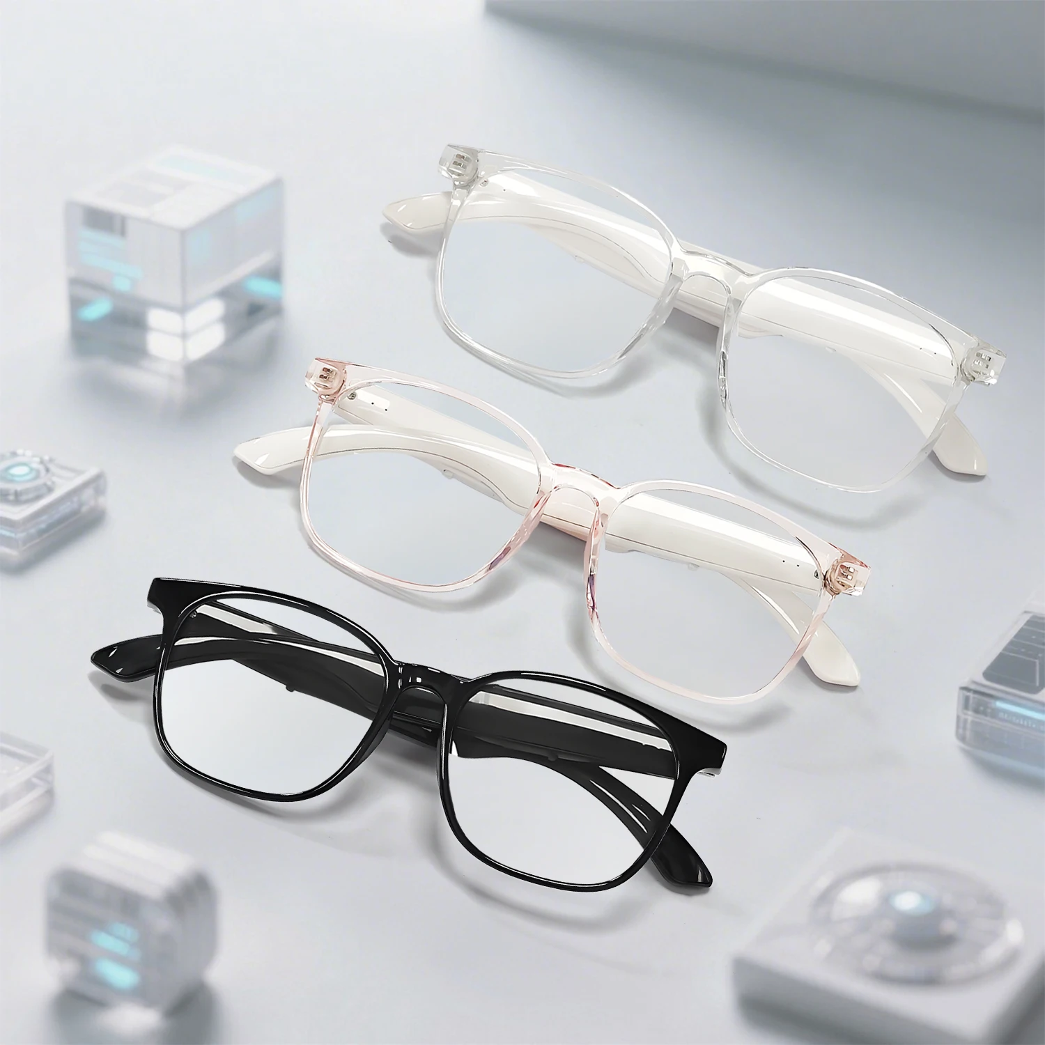 

F19 Outdoor BT Speaker Smart Glasses Audio Sunglasses Wireless Music Headset AI Translation Smart Glasses