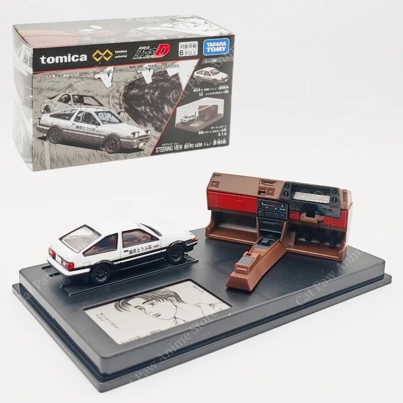 

Takara Tomy Tomica Initial D Toyota AE86 Takumi Fujiwara литая под давлением модель приборной панели автомобиля набор сцены коллекция для любителей автомобилей
