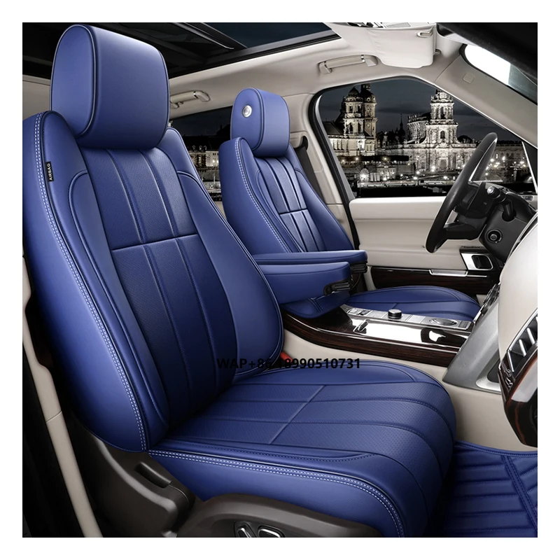 

For Land Rover Range Rover Velar Evoque Sport Discovery Defender Luxury Leather Custom Fit Car Accessories Seat Cover 5 Seats