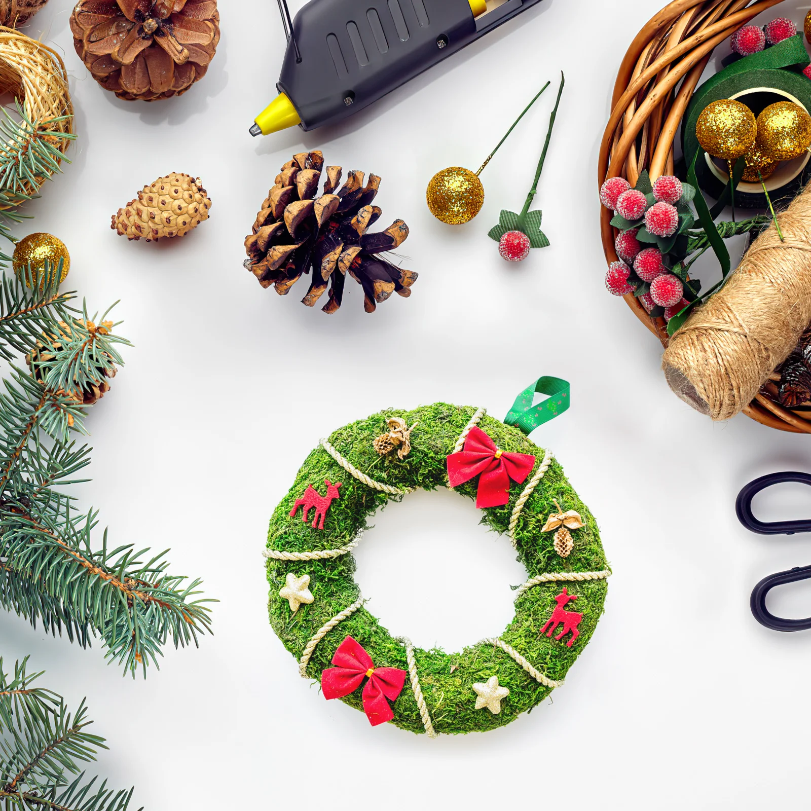 

30pcs Diy Foam Round Ring Mold Christmas Decoration Handmade Ornament Wreath Craft For Art Painting Supplies