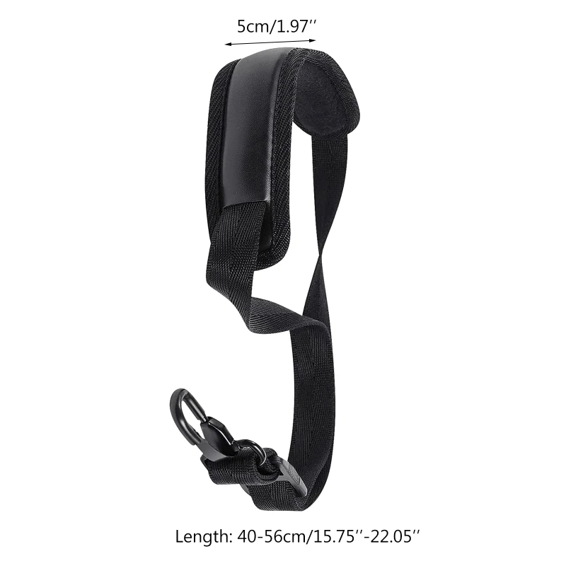 Adjustable Length Saxophone Neck Strap Soft Sax Leather Breathable Strap Padded Upgraded for Alto and Tenor Saxophone