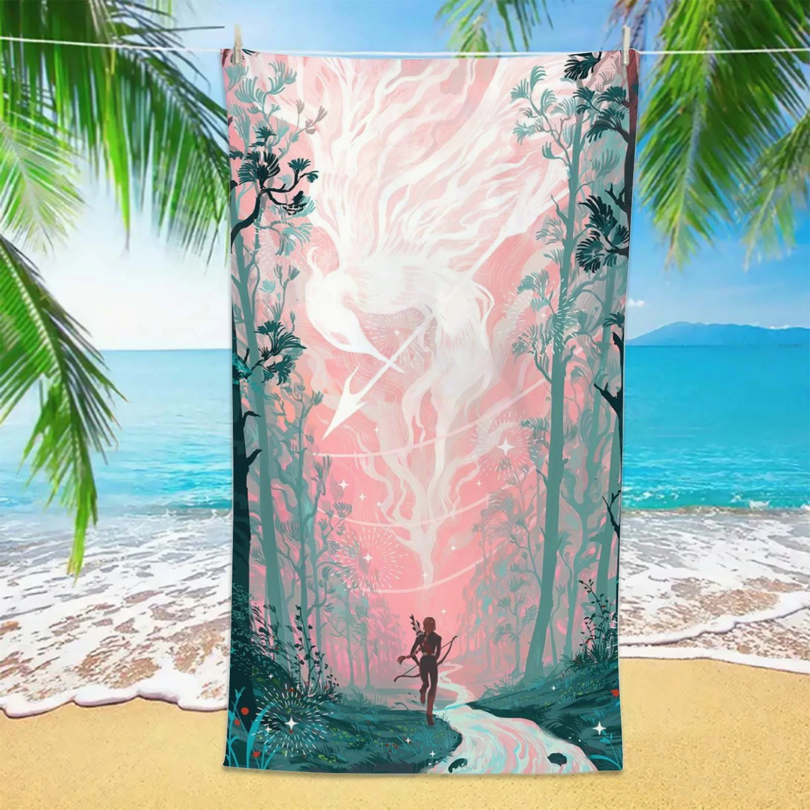 H-Hun-ger G-Games Beach Towel Custom Towel 3D Print Super Absorbent Quick-dry for Summer Vacation Outdoor Camping Perfect Gift