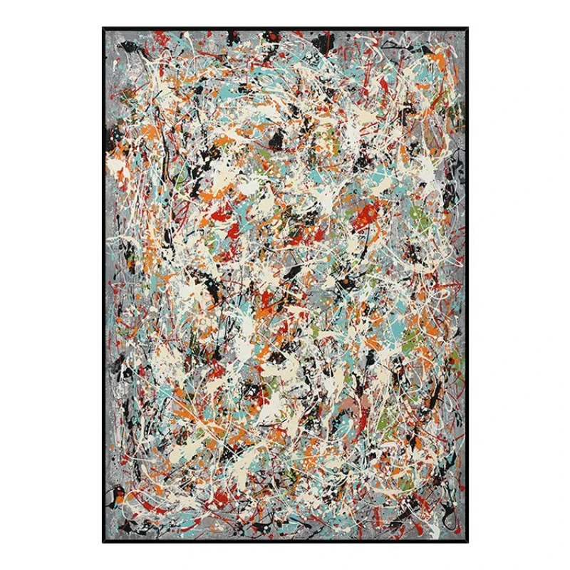 

Hand painted abstract entrance decorative painting modern simple living room background wall hanging painting