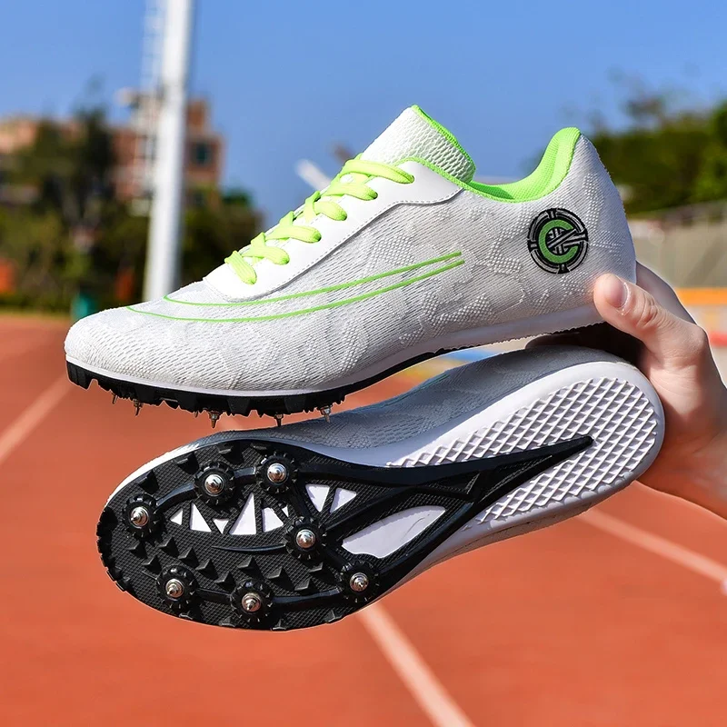 Track and Field Shoes for Men and Women, Spike Running Shoes, Lightweight, Soft, Professional Athletic Shoes, Training Shoes