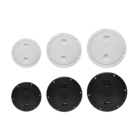 4/6/8 Inch Boat Hatches Deck Plate Round Plastic Marine Deck Cover Detachable Circular Double Waterproof for Marine Boat Yacht