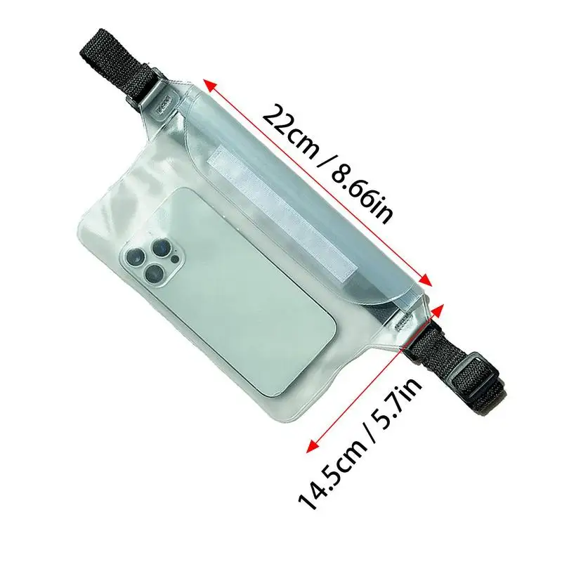 Waterproof Dry Bag Pouch For Phone Bag Adjustable Waist Strap Shoulder Bags Underwater Case For Beach Swimming Water Sports