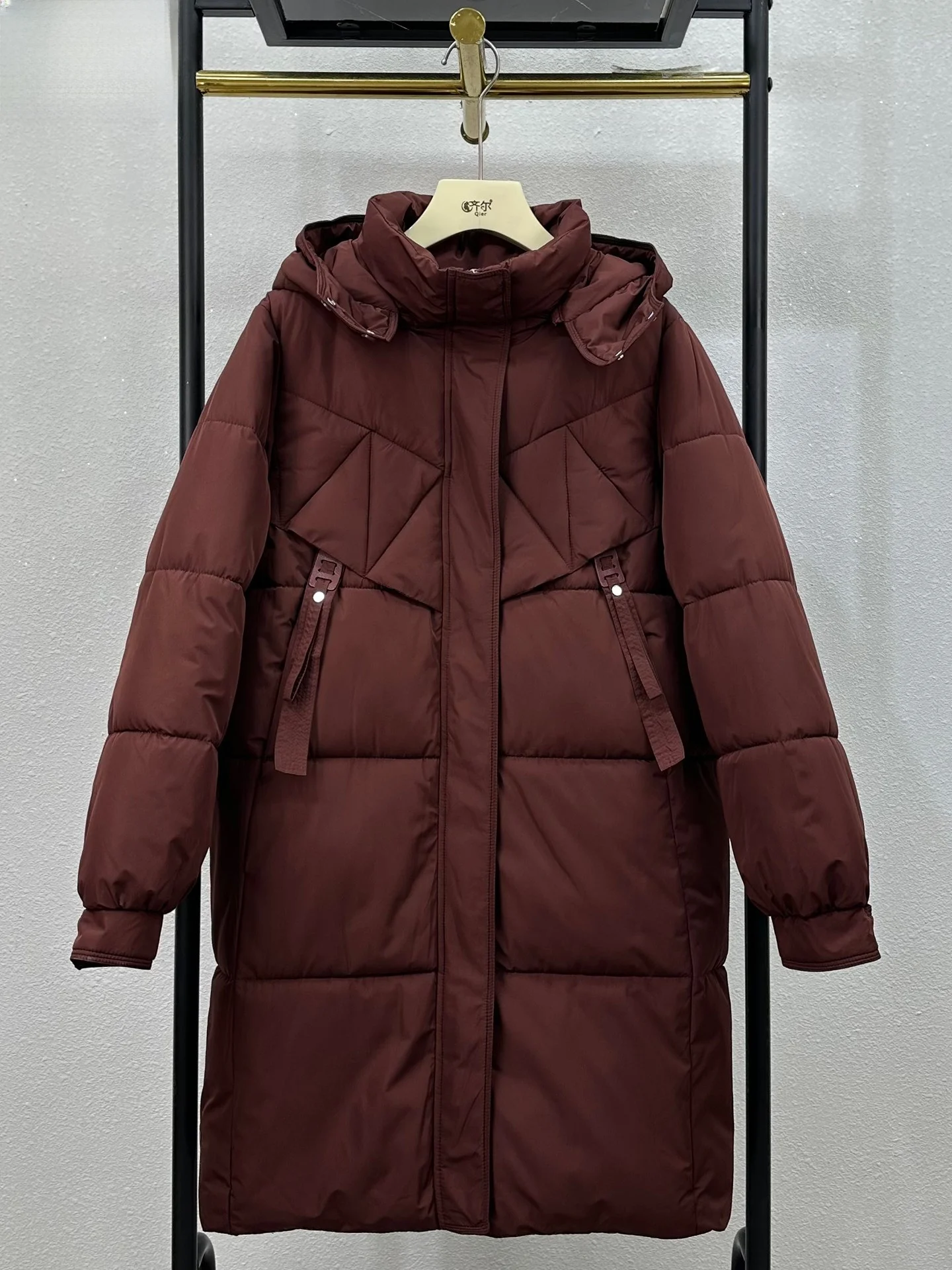 

Winter Thiened Warm Cotton Jaet Women's Bread Sle Coat Faionable Loose Polyester Fiber Windproof Embroidered Multi-Po...