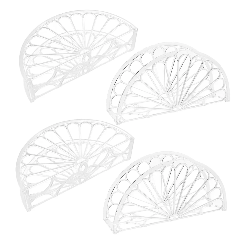 Dispensador de servilletas, soporte para restaurante, decoración de mesa de comedor transparente, 4 Uds.