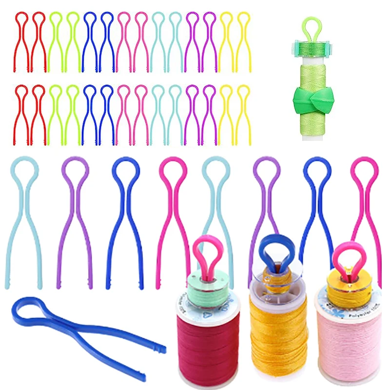 10/30Pcs Bobbin Thread Holder Thread Buddies Bobbin Clips Clamp for Sewing Thread Spool DIY Bobbins Organizer Sewing Accessories