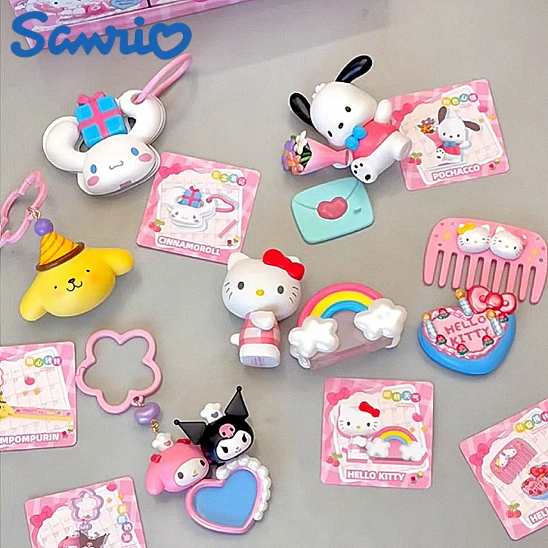 Sanrio Hello Kitty 50th Anniversary Series Schedule Is Full Of Happy Series Anime Figure Model Doll Toys Collectible Gift Toys