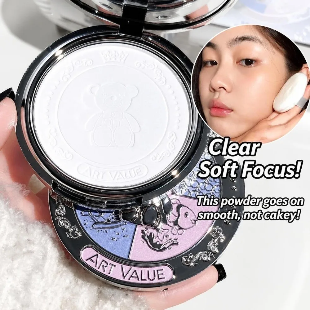 Natural Oil Control Pressed Powder Waterproof Long Lasting Loose Powder Pearlescent Texture Matte Face Powder Makeup Routine