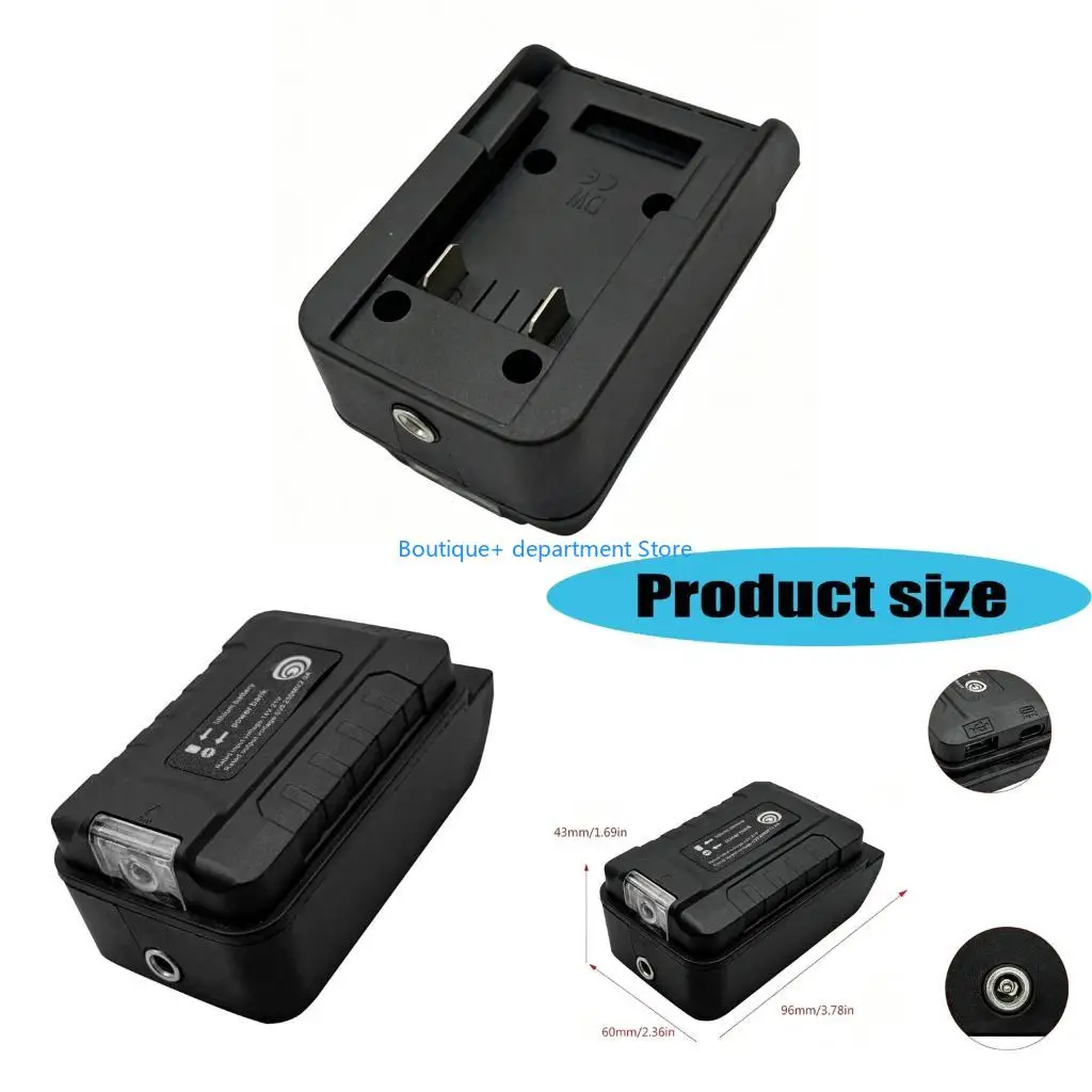 E1PD Slide-On Battery Adapter with LED Lamp for Home and Yard Tasks