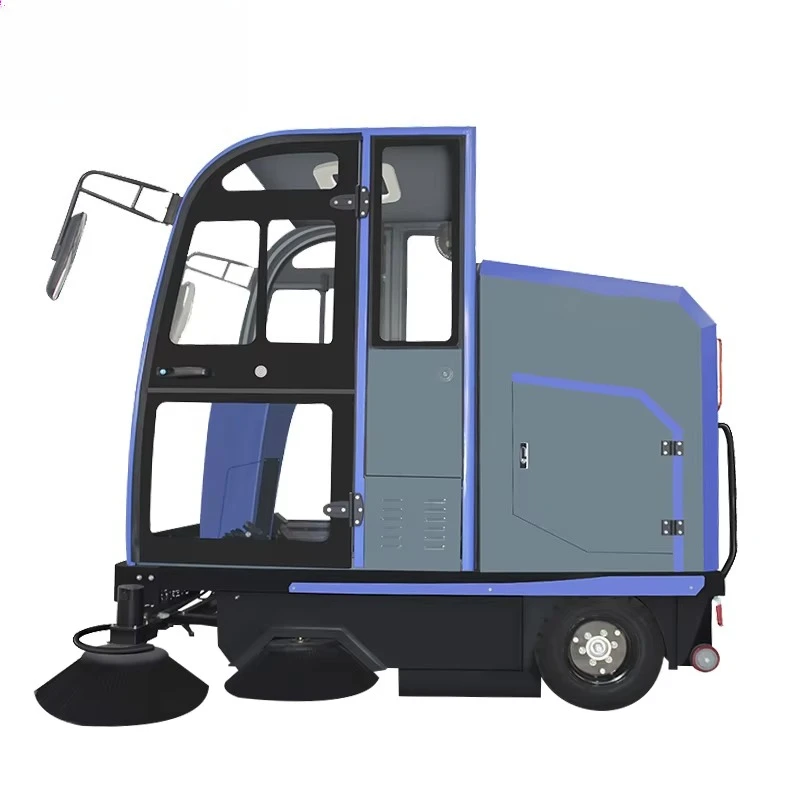 Electric Ride-On Automatic Sweeper 48V Huge Floor Cleaning Equipment with Battery Power New Condition Street Cleaning view 3