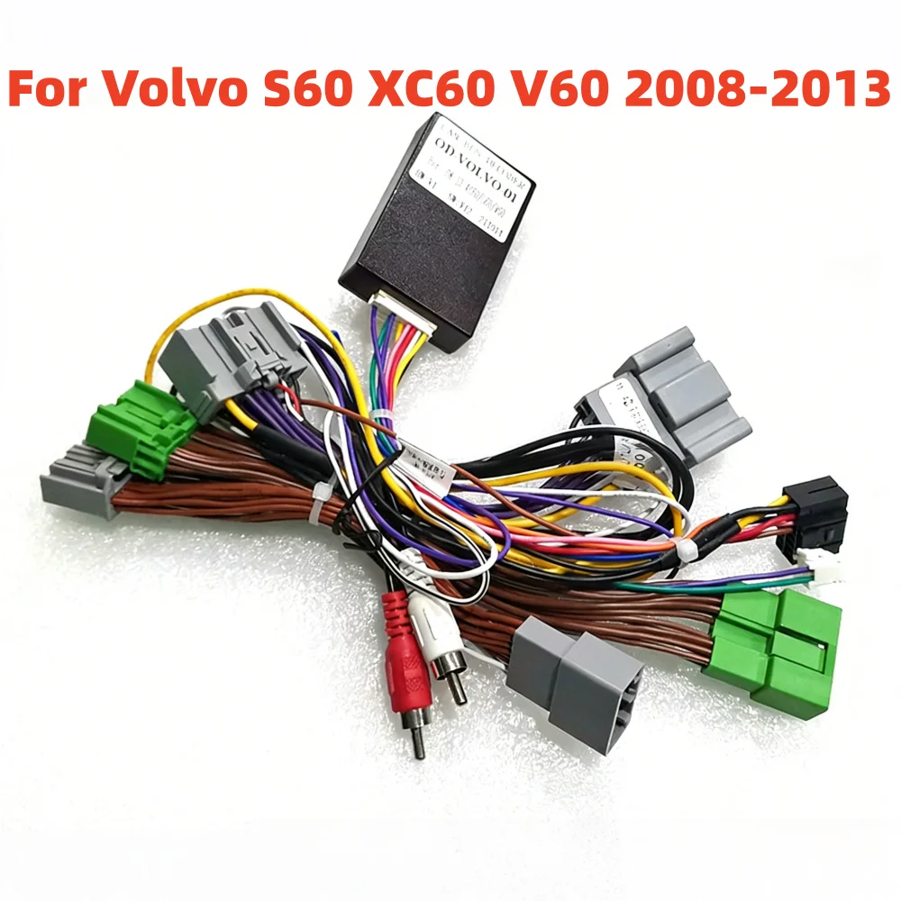 16Pin Car Stereo Wire Harness Adapter for Volvo S60 XC60 V60 2008-2013 Android Radio Power Cable Canbus Box Decoder OD-OLO-01