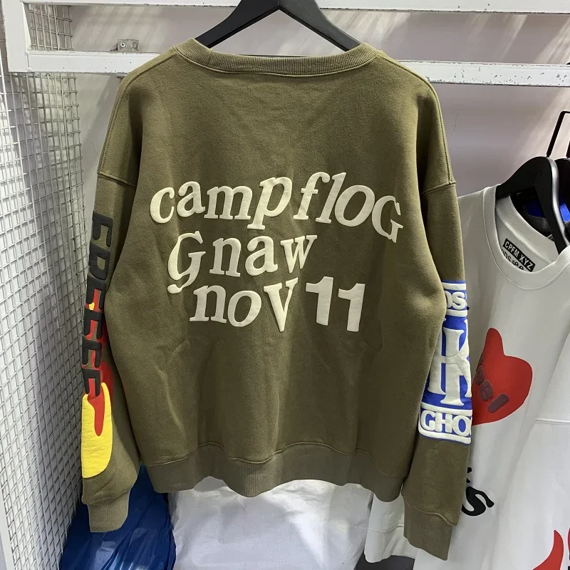 Autumn Winter CPFM Hoodies Kids See Ghosts FREEEE Letters Foaming 1:1 Kanye Men Women Casual Crewneck Pure Cotton Sweatshirt