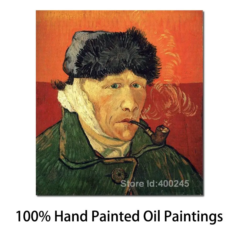 

Famous Canvas Art Vincent Van Gogh Self Portrait with Bandaged Ear Modern Artwork for Dorm Room Decor Hand Painted High Quality