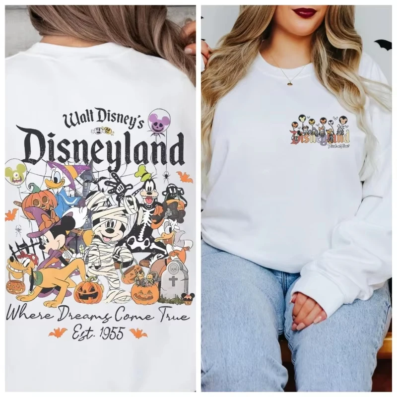 

MINISO 2025 Disneyland Хэллоуин с круглым вырезом Микки и друзья «Кошелек или жизнь»