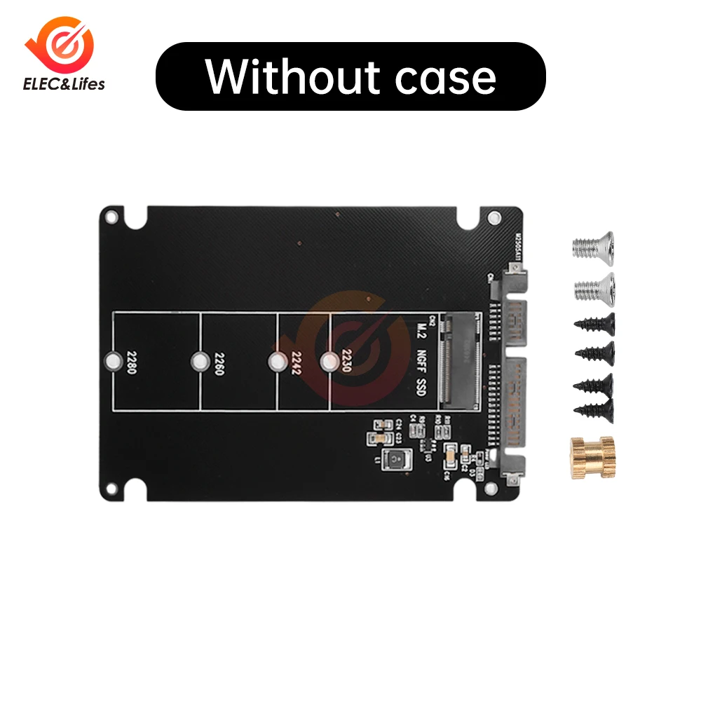 M.2 SATA Adapter Raiser M2 to SATA Adapter M.2 to SATA Adapter M.2 NGFF Converter 2.5" SATA3 Card B Key for 2230-2280 M2 SSD