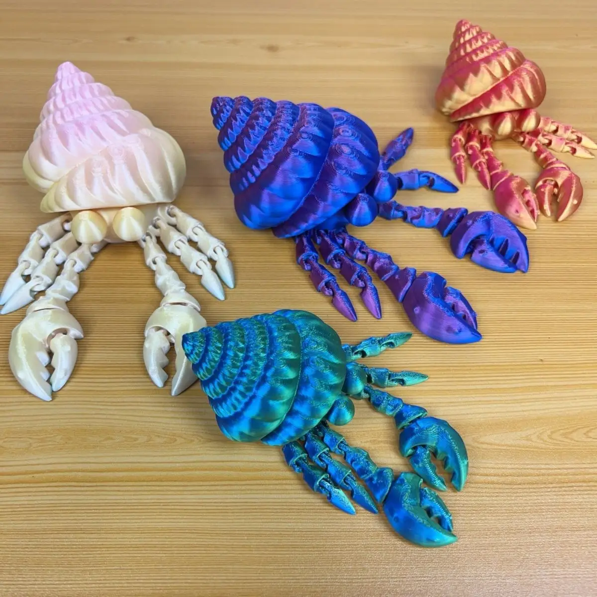 3D Printed Hermit Crab Cute and Adorable with Movable Joints A Free-standing Decorative for Children's Toys or Birthday Gifts