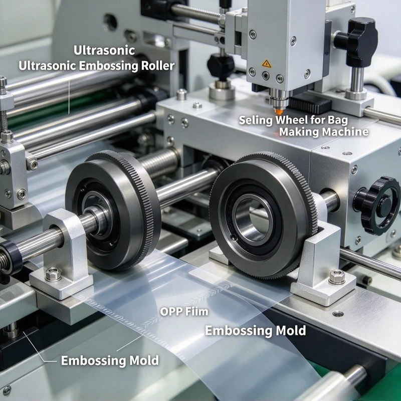 Ultrasonic Embossing Roller Sealing Wheel for Bag Making Machine OPP Film Edge Welding Embossing Mold