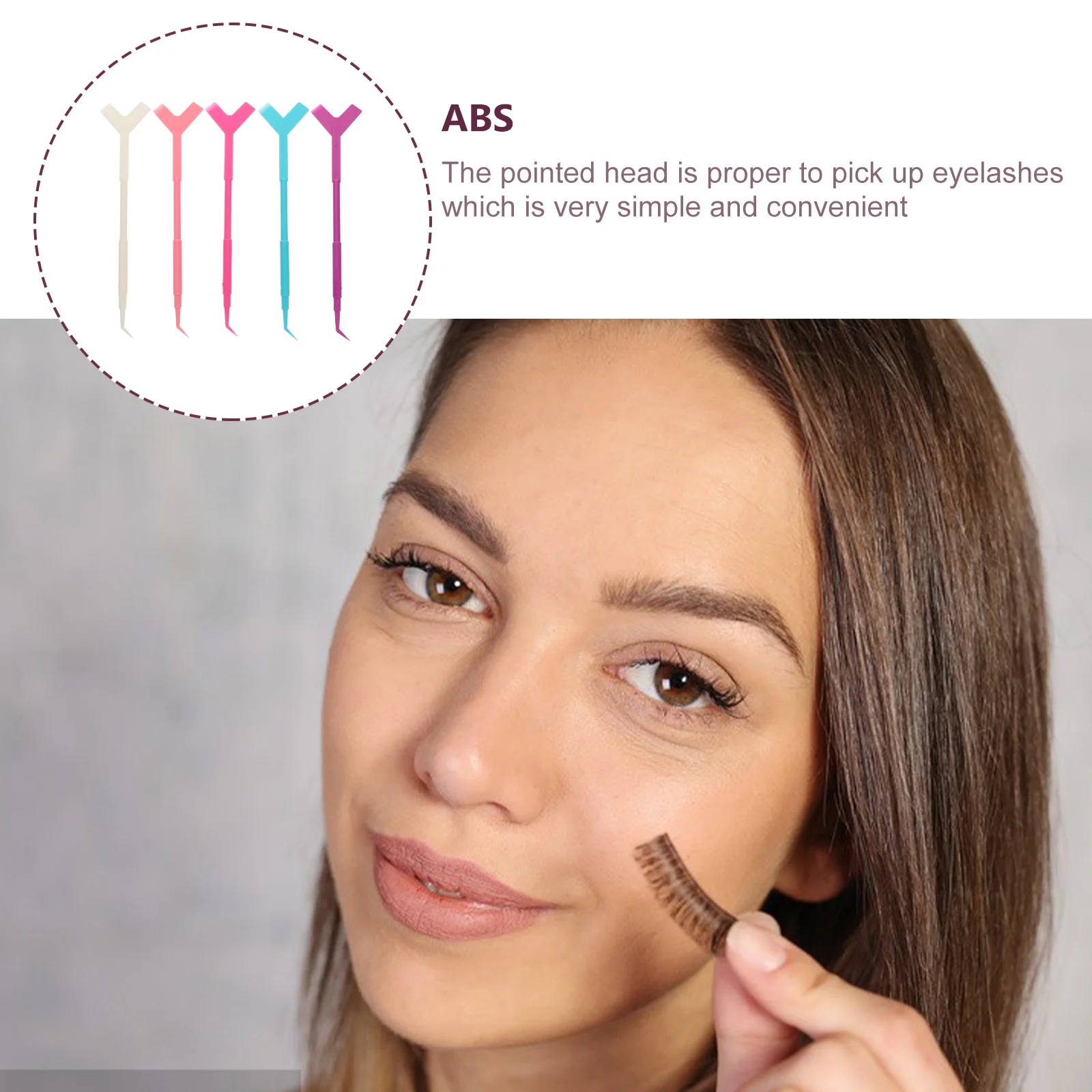 50 Pcs Lash Tweezers False Eyelash Assistant Lift Tool Grafted Eyelashes Brush Beauty Salon Tools Y-shaped Mascara Hot Perm