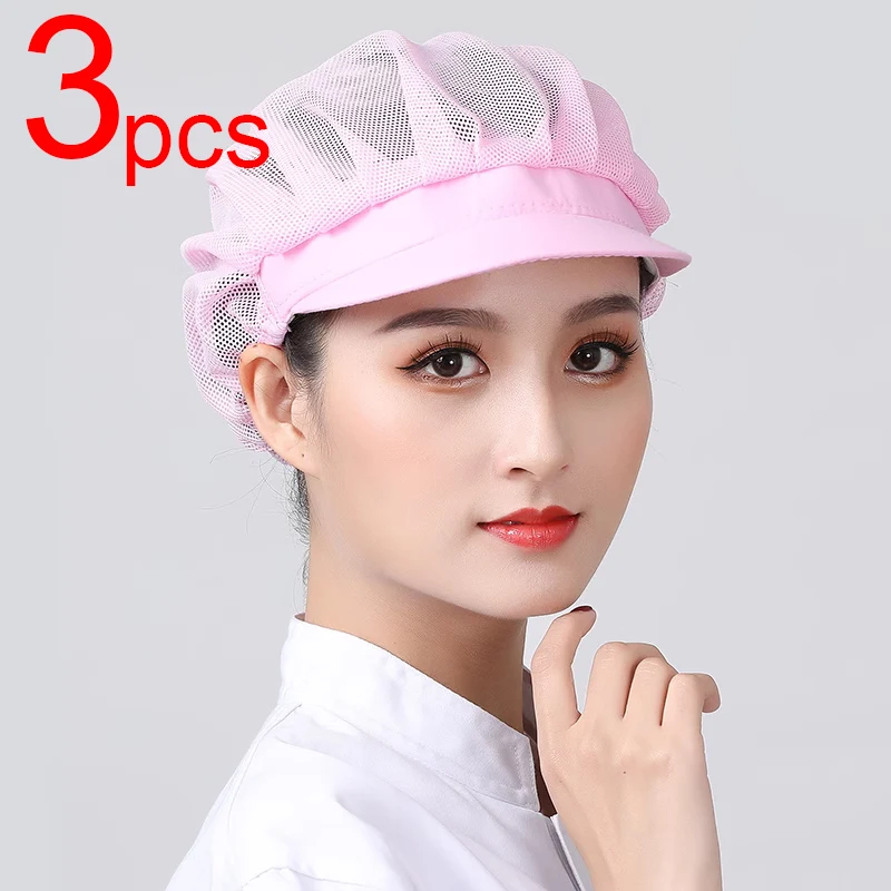 3 pièces Service alimentaire travail chapeau Chef chapeau cuisine cuisson hygiénique casquette Service alimentaire cheveux filets usine groupé cheveux travail bandeau chapeau