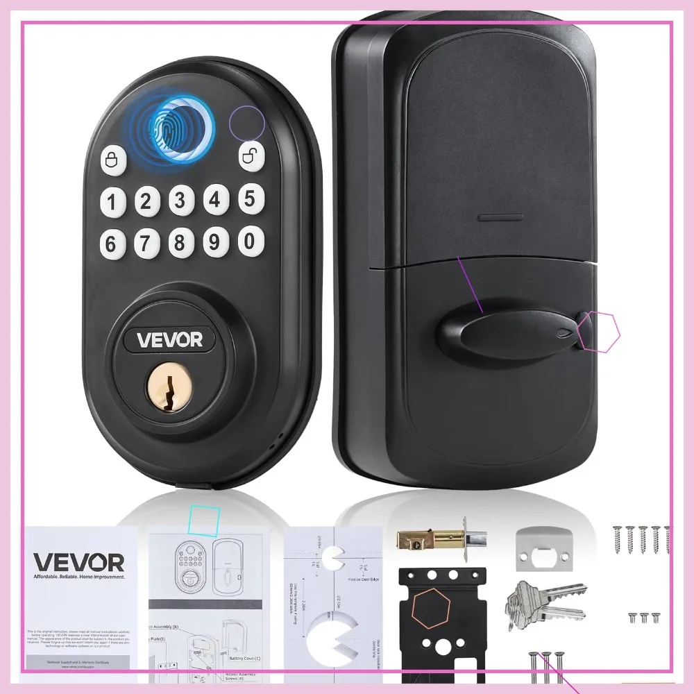 

Умный дверной замок с отпечатком пальца и кодовой панелью, защита от подглядывания, бесшумный режим, панель из алюминиевого сплава для входных дверей