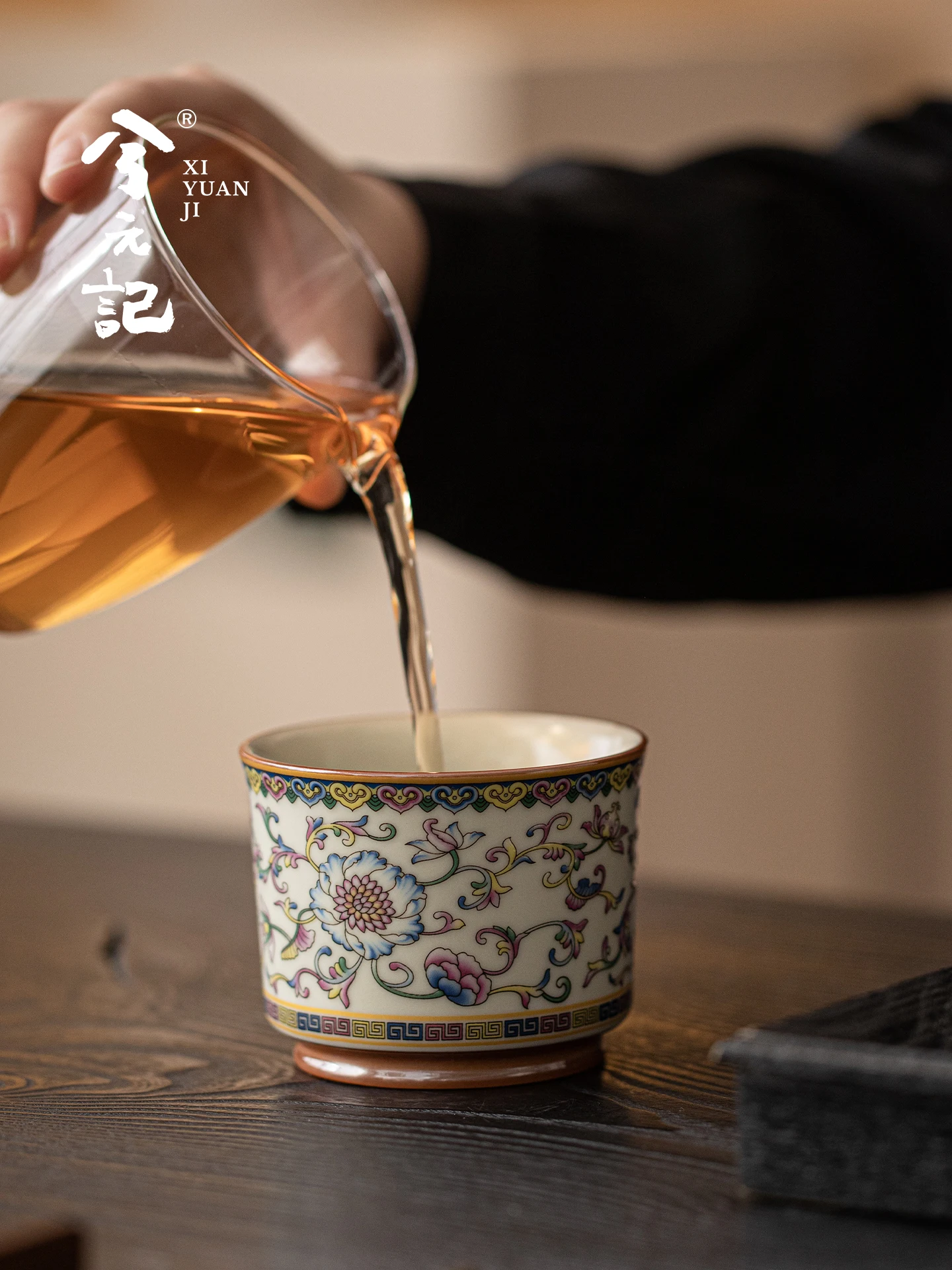 Interlock Branch Ru Ware Ceramic Cup Single Personal Dedicated Tea Set High-End Straight Tube