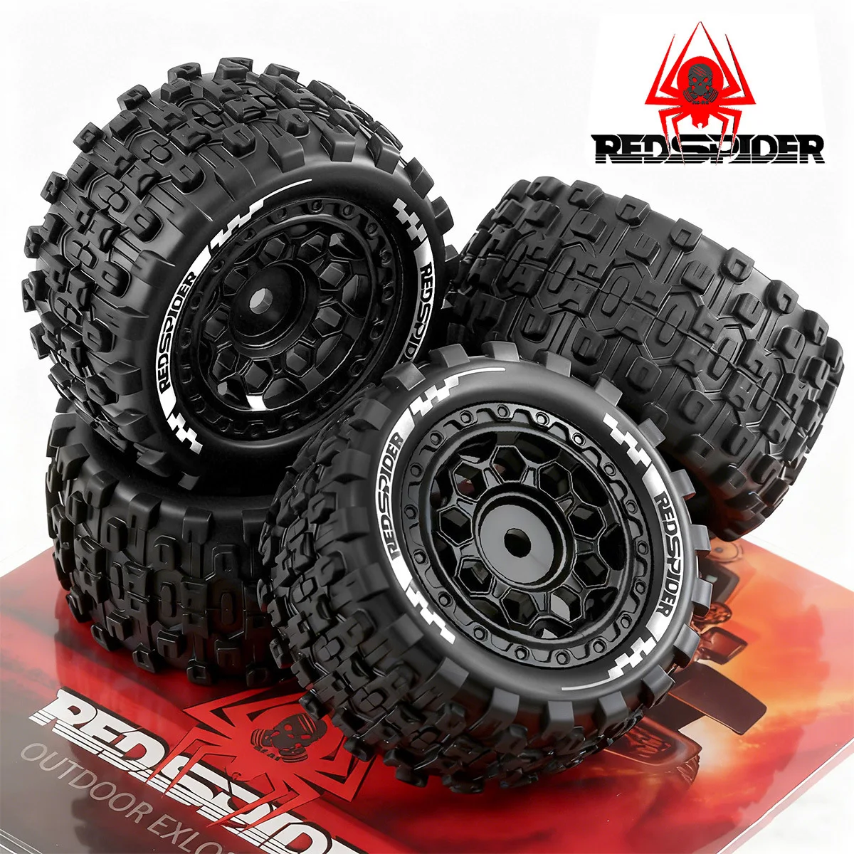 Pneus buggy de 78mm para arrma 1/18 typhon granite traxxas big rock latrax teton kit de peças de atualização carro rc