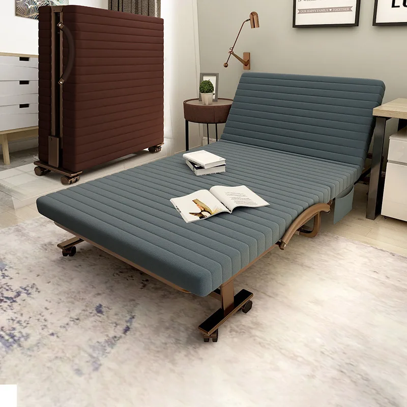 Installation-free folding bed, office lunch break, siesta, single double home nanny rest, escort latex 70CM lightweight