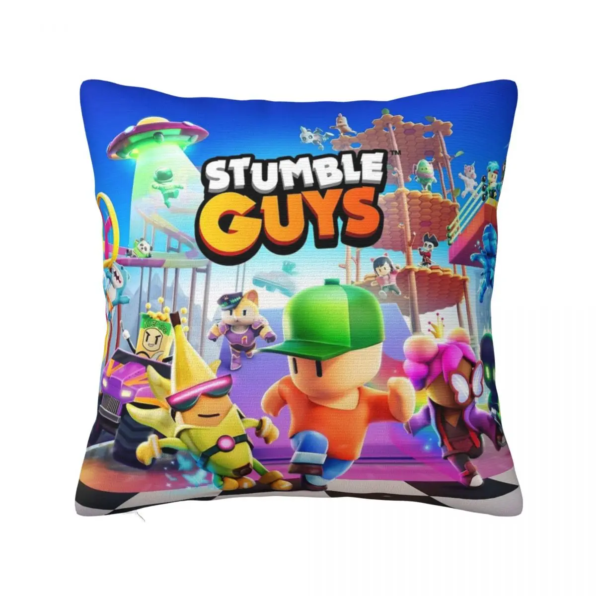 Stumble Guys Square Pillow Case Cartoon Game Cushion Covers Creative Zippered Decor Pillowcase for Sofa 18\