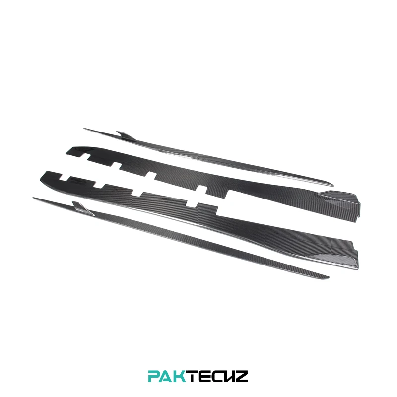 Paktechz Dry Carbon Fiber Body Kit Side Skirts for Ferrari F8 Tributo Spider