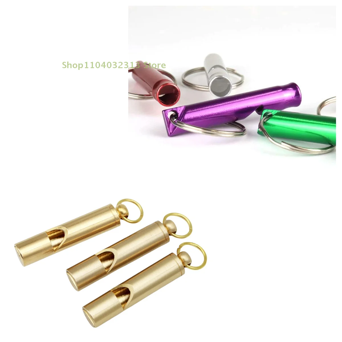 1/3Pcs Small Multifunctional Aluminum Emergency Survival Whistle Keychain Camping Hiking Outdoor Tool Training Whistle