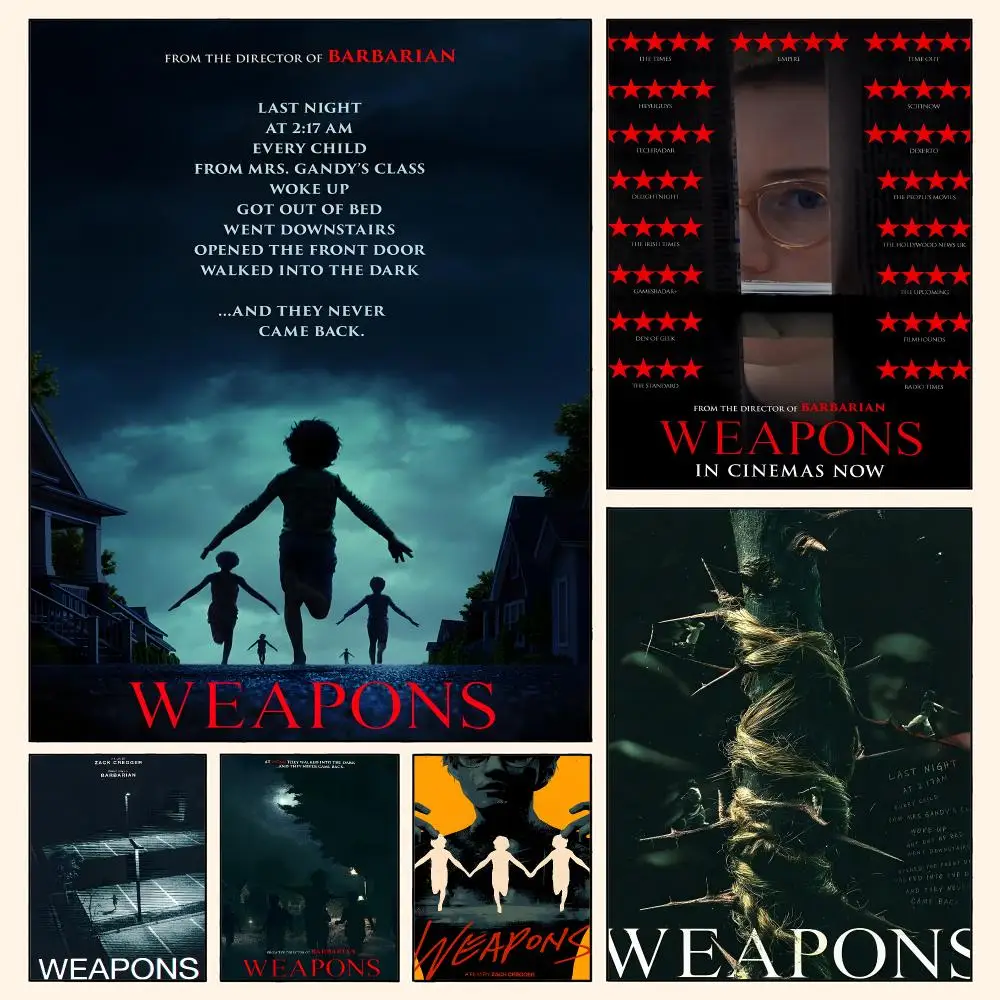 2025 Weapons Movie Poster Waterproof HD Modern Peel And Stick Wall Decor Living Room Dorm Garage