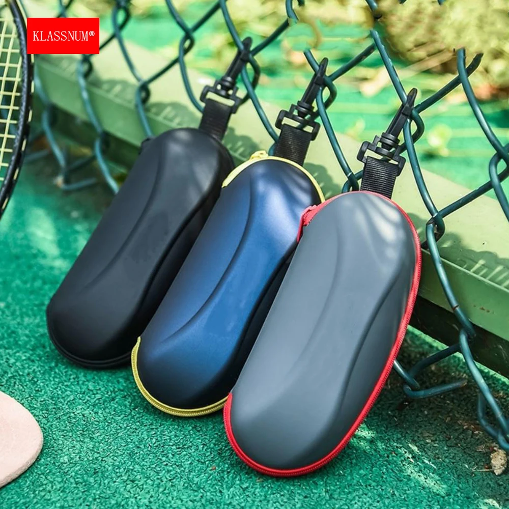 KLASSNUM Hard Glasses Case Man Sports Rigid Sunglasses Cover Portable Travel Eyeglasses Cases with Plastic Hook for Men Women