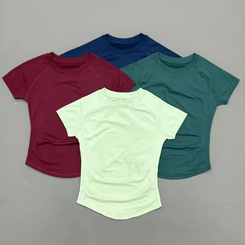 HISTELLO Workout Shirts Women Short Sleeve Soft Lightweight Slim Fit Athletic Tops Gym Fitness Yoga Running Sports Top
