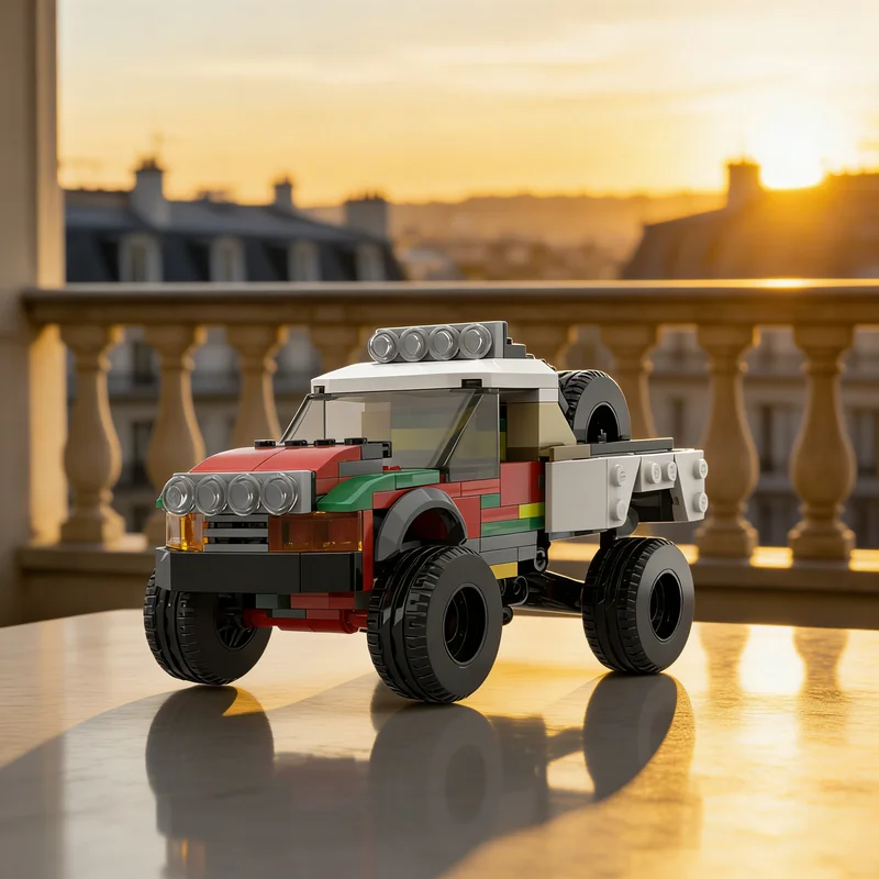 

210PCS MOC Technology Trophy Baja Truck Model DIY Creative Assembly Building Blocks Display Birthday Gift Decoration Decor Set