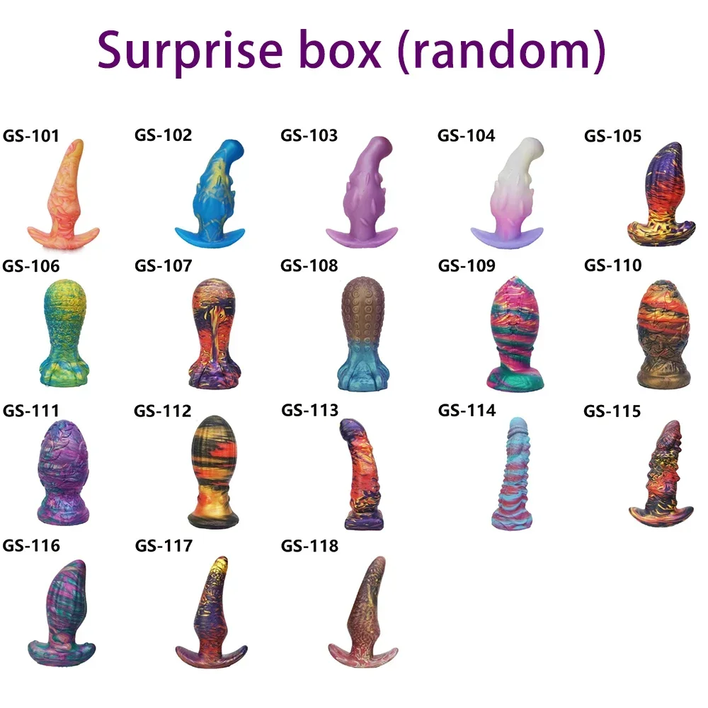 

Lucky Box Random Monster Dildo Liquid Silicone Anal Plug Tail Prostate Massager Vaginal Stimulation Adult Sex Toys for Women Men