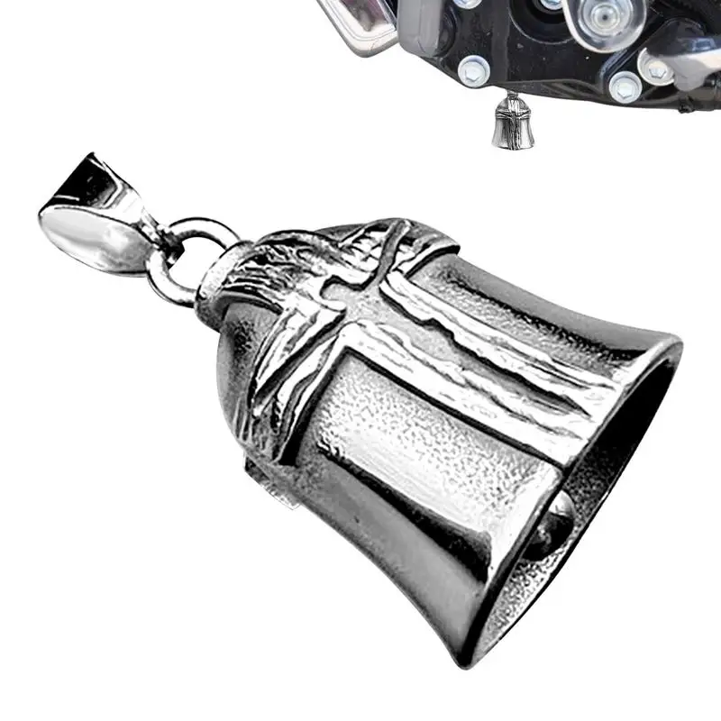 Guardian Bells For Motorcycles Stainless Steel Keychain Guardian Bell Portable Novelty Riders Bell Dangling Decoration For Road