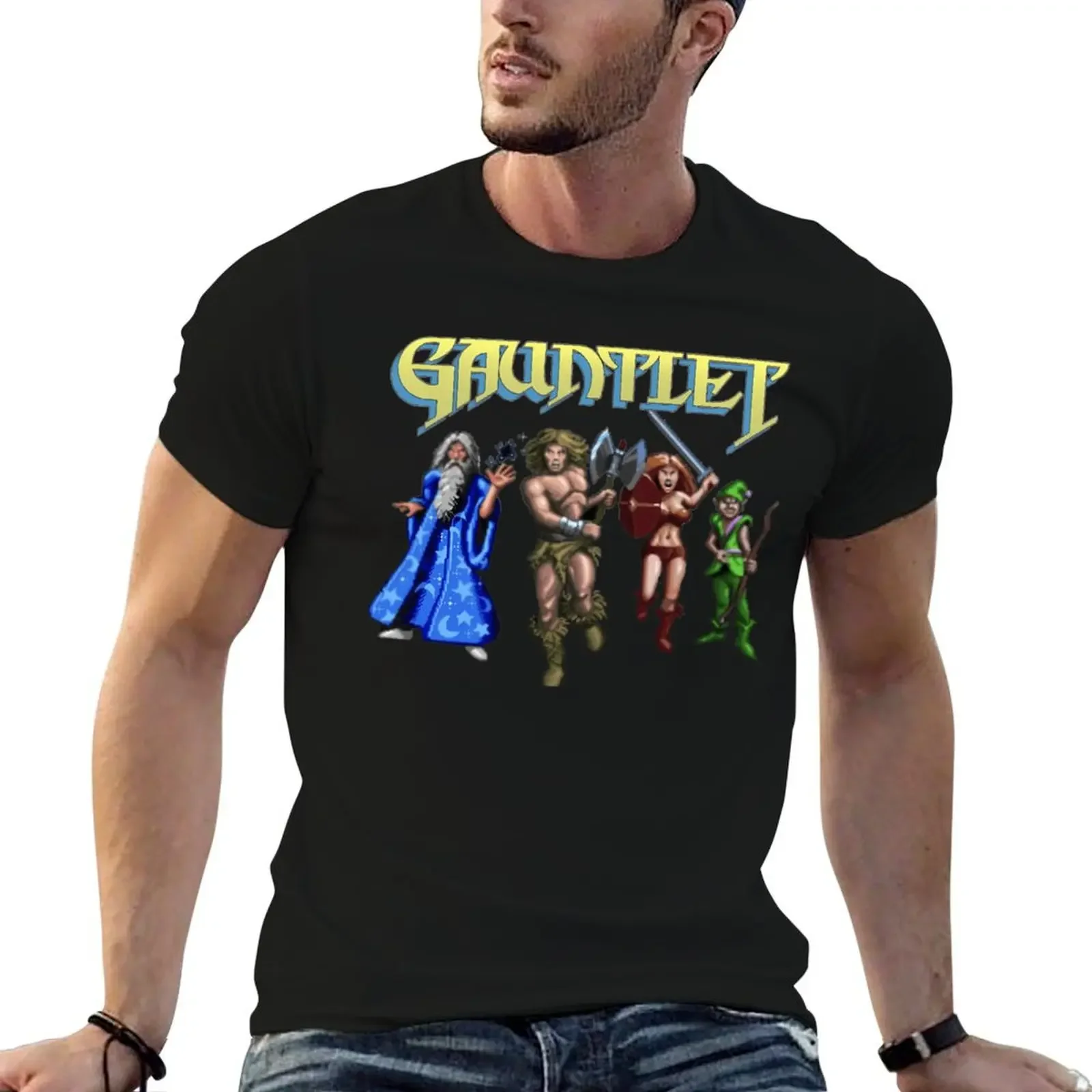 Retro Gauntlet T-Shirt oversized t shirt Blouse graphic tee shirt customs design your own fruit of the loom mens t shirts