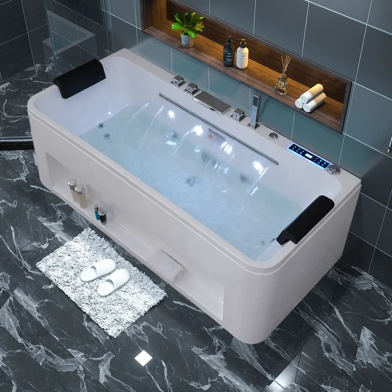 &c  Modern Freestanding Acrylic Bath Tub With  Rectangular Bathtub Cold Plunge Athlete Spa for Gym
