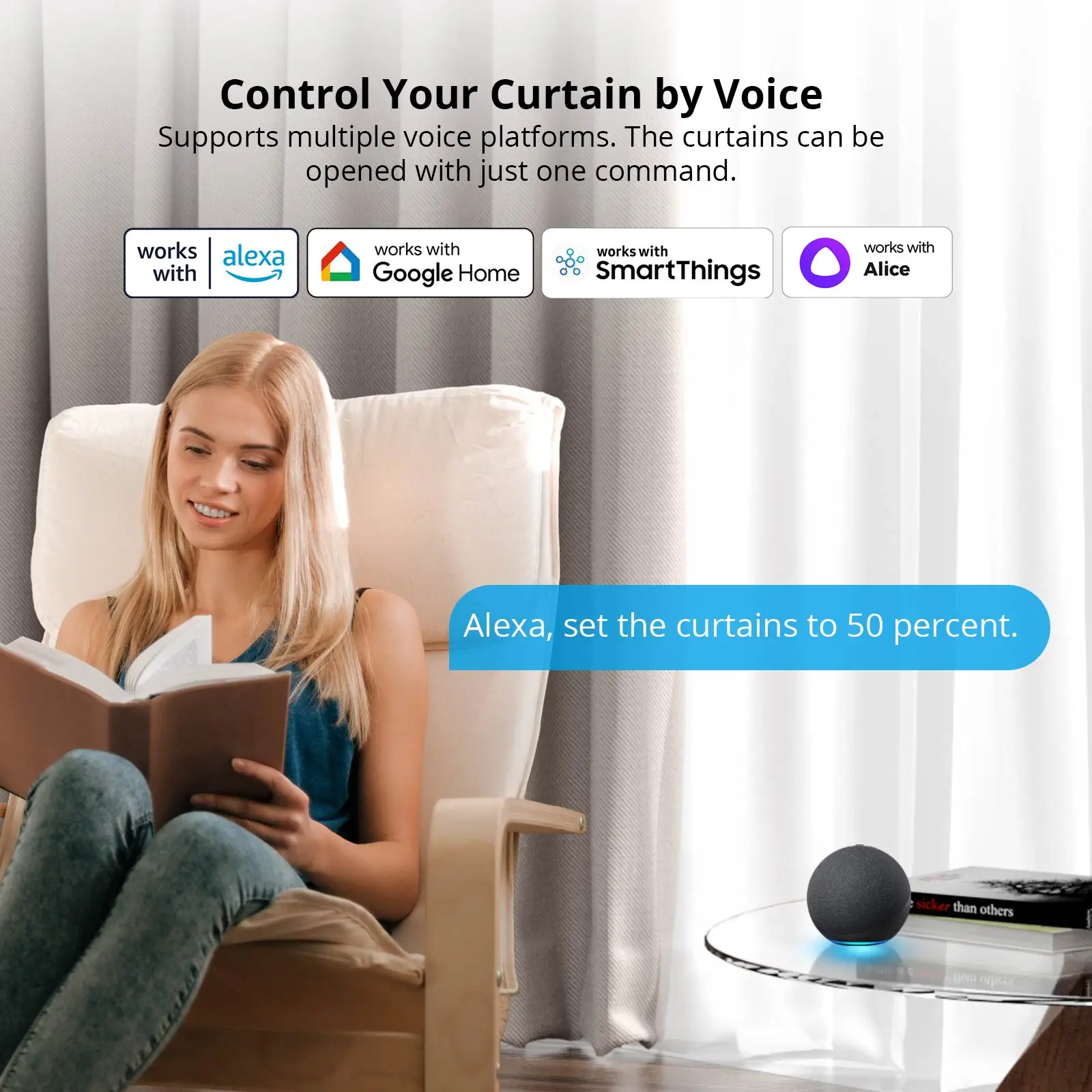 SONOFF ZBCurtain Zigbee Smart Curtain Motor eWeLink App Smart Scene Voice Remote Control Alexa Google Home SmartThings Alice