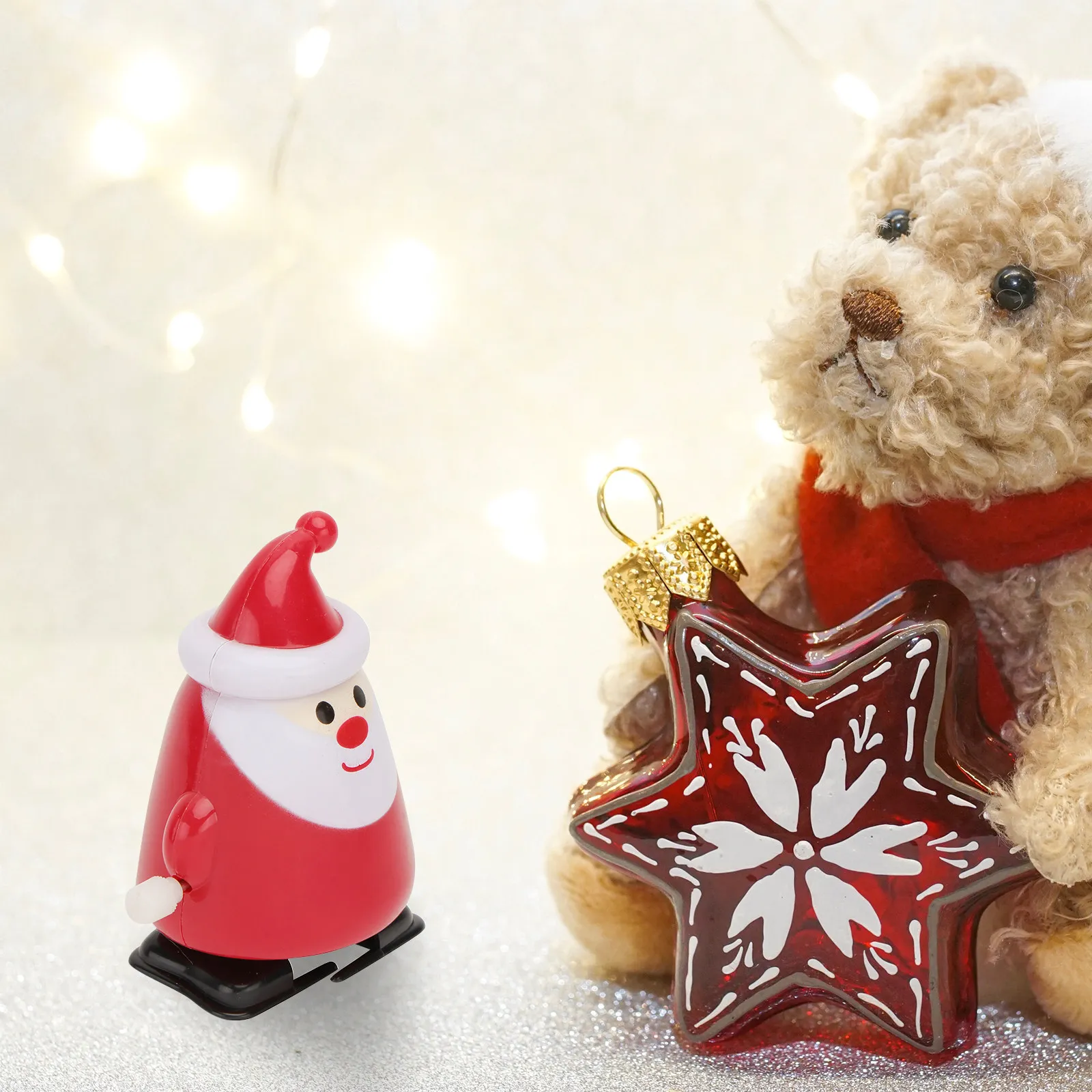 Christmas Children Clockwork Wind Up Walking Santa Educational Fun Gift Kids Party Favor Clockwork Toy Wind Up Toy