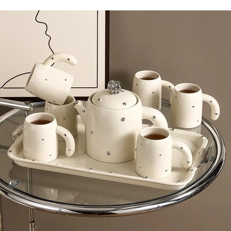 

Ceramic Cactus Teapot Set Tea Table 8-piece High Appearance Cup Household Products