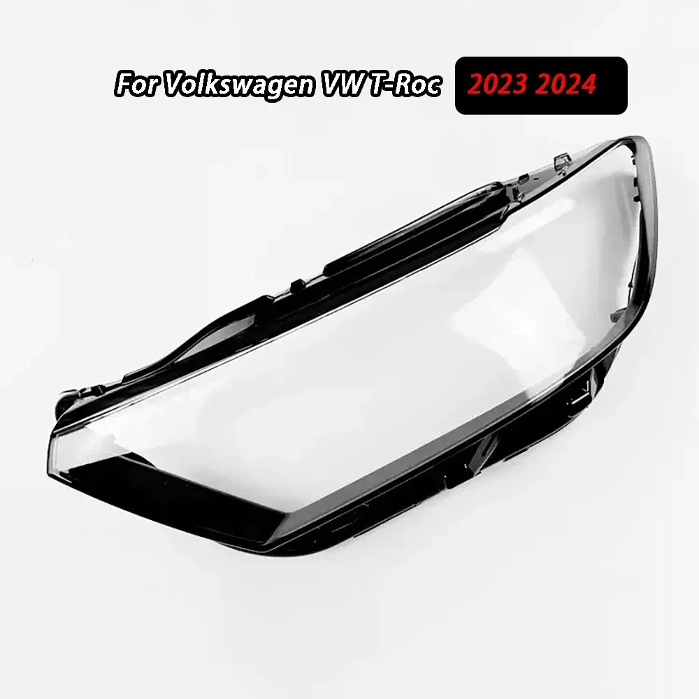 For Volkswagen VW T-Roc 2023 2024 Left Right Transparent Headlight Lens Cover Headlamp Lampshade Lampcover Head Lamp Glass Shell