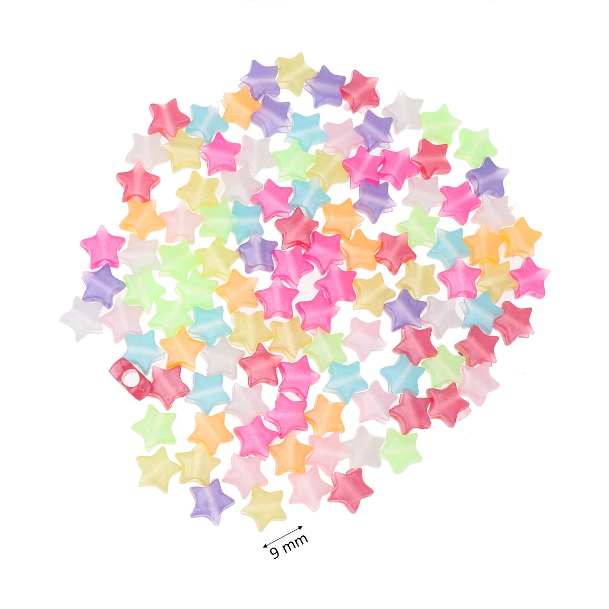 

200Pcs Five Point Star Beads Fun Craft Beads for DIY Jewelry Accessories Bracelet Necklace Making Kits Beading Kits